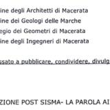 RICOSTRUZIONE POST SISMA-LA PAROLA AI TECNICI